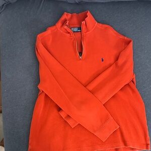 Polo by Ralph Lauren Men's Vibrant Orange Zip-Up Sweater